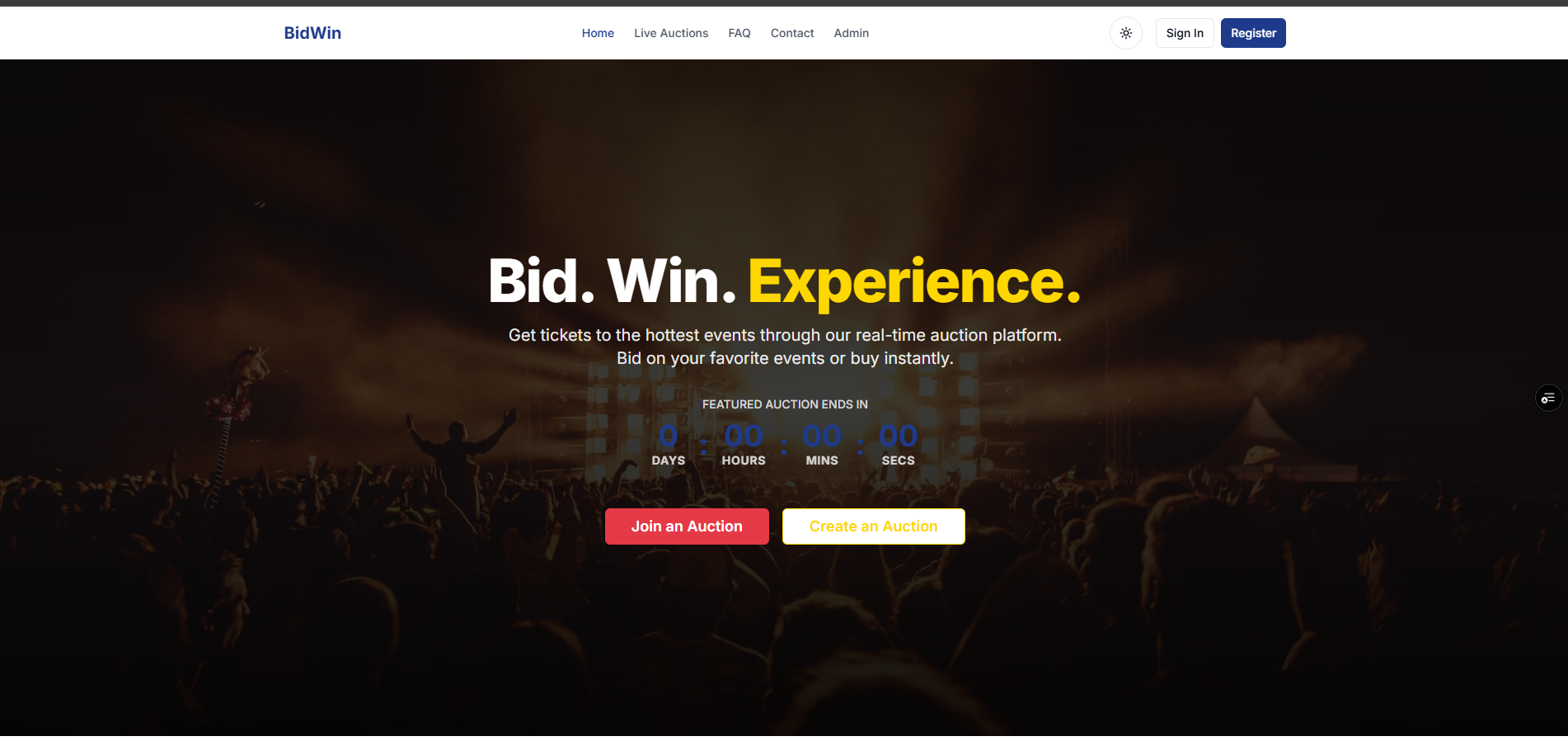 Ticket Bidding Platform
